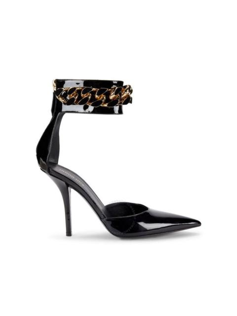 Burberry Burberry Ladies Black Chain-Link Pointed High Heels