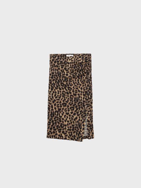 Blumarine ANIMALIER PRINT SKIRT WITH VENT