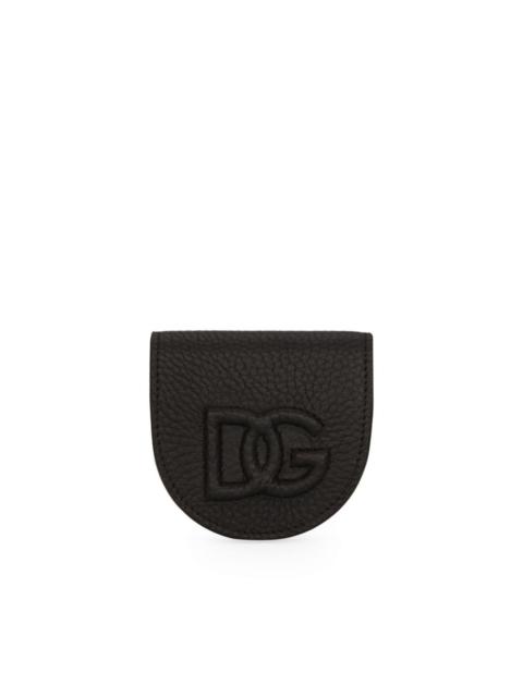 logo-embossed coin pouch