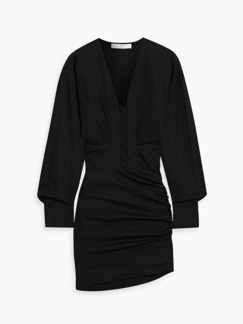Other Designers Lahela draped cotton-poplin mini dress