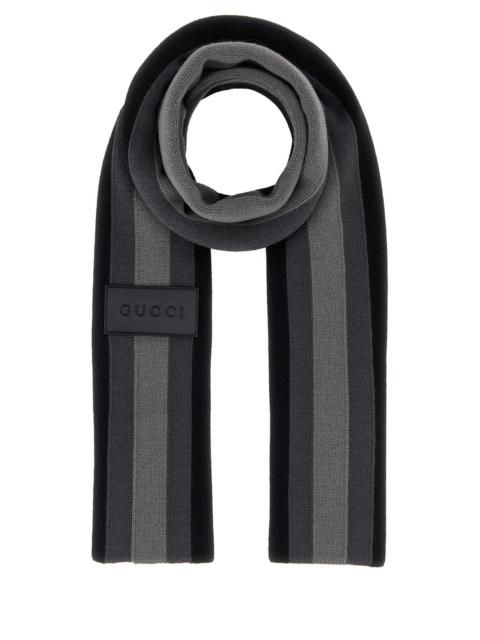 GUCCI Gucci Men Black Wool Scarf