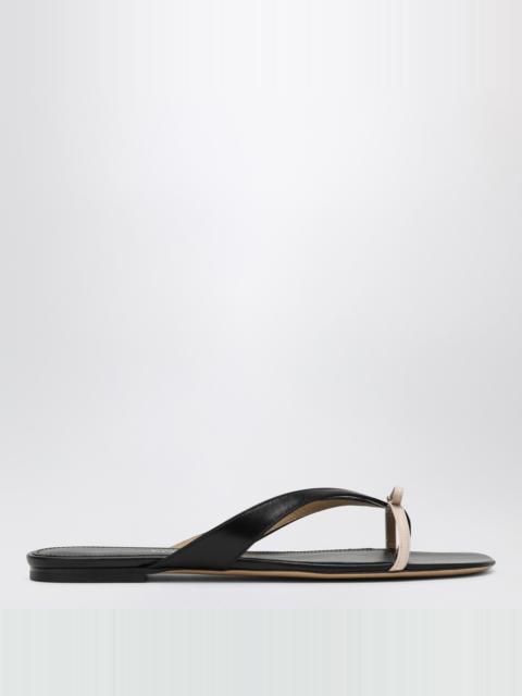 FERRAGAMO Mini Bow flip-flop black and powdery / regular fit