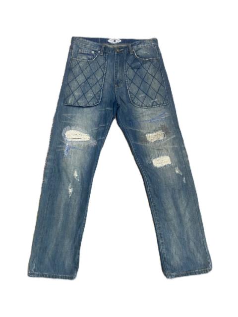 Kapital JAPAN BRAND OUTER SPACE RIPPED STYLE DENIM DISTRESS