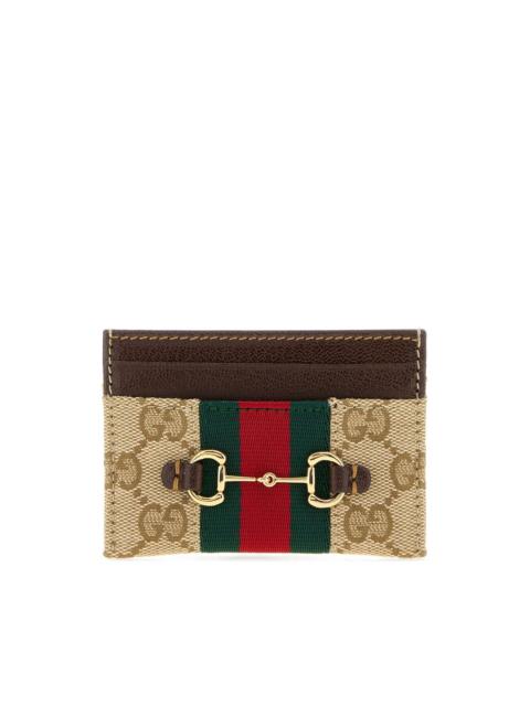 GUCCI GUCCI Beige GG Fabric Card Holder New & Authentic