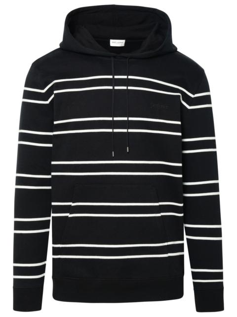 Saint Laurent Man Black Cotton Sweatshirt