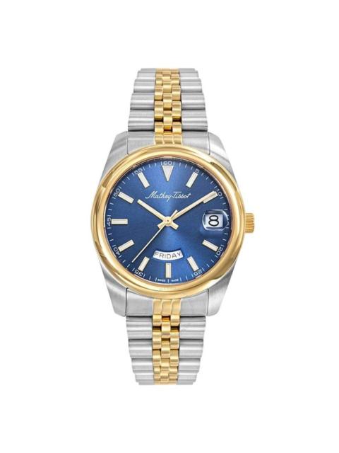 Mathey-Tissot - Mathey-Tissot Mathy Day-Date Quartz Blue Dial Ladies Watch D510BBU