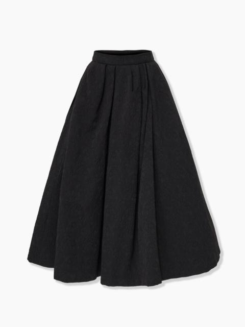 CAROLINA HERRERA Floral Cloque Full Midi Skirt