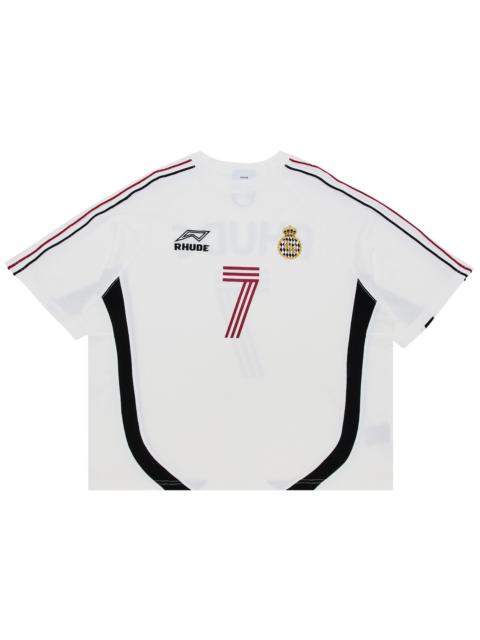 Rhude Rhude Lundun Soccer Jersey 'White/Black/Red'