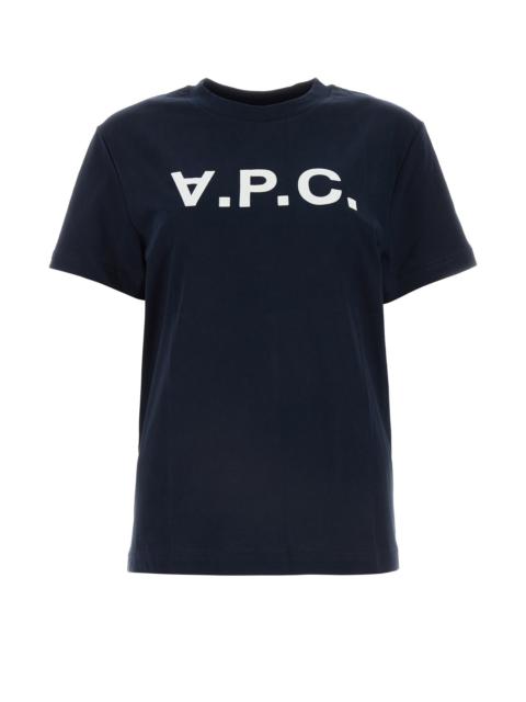 A.P.C. Midnight blue cotton t-shirt