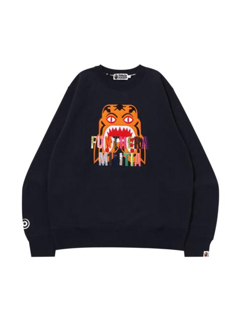 A BATHING APE® BAPE Tiger Embroidery Crewneck 'Navy'