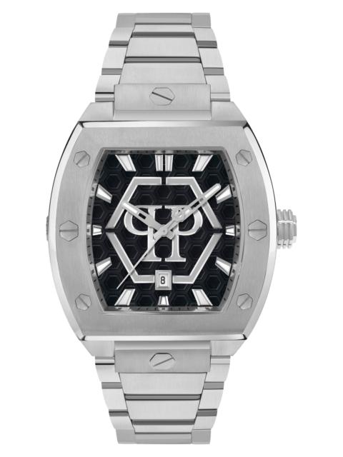 PHILIPP PLEIN PHILIPP PLEIN The Hexagon Phantom Bracelet Watch, 44mm x 56.2mm in Stainless Steel at Nordstrom