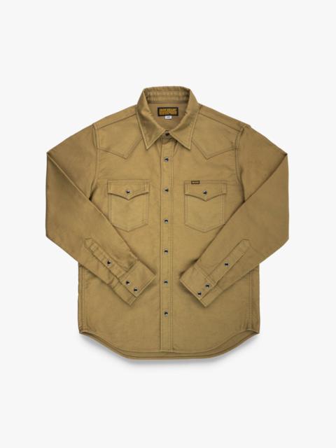 Iron Heart 12OZ MILITARY MOLESKIN WESTERN SHIRT - KHAKI