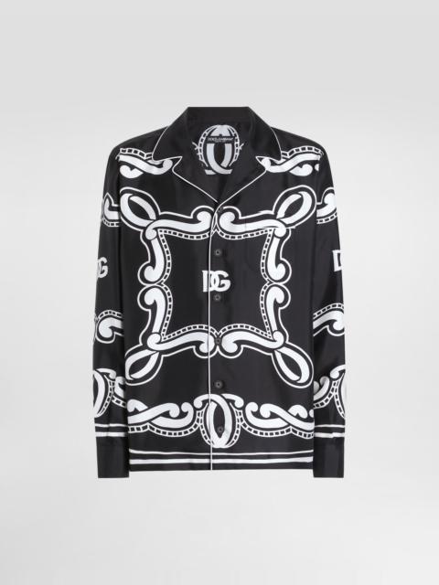 Dolce & Gabbana Silk vanity shirt with bandanna print