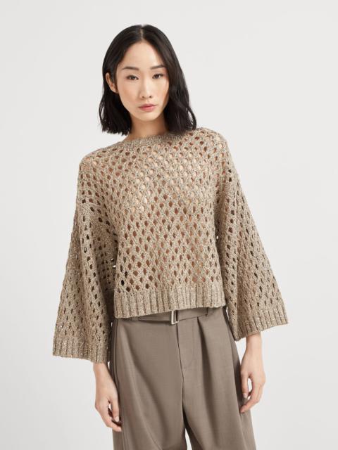 Brunello Cucinelli Silk and linen dazzling net sweater