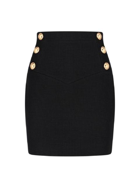 Balmain Balmain Button Embellished Mini Skirt