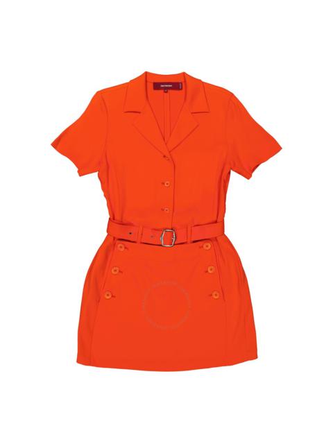 Other Designers Sies Marjan Thandie Compact Stretch Belted Mini Dress, Brand Size 4