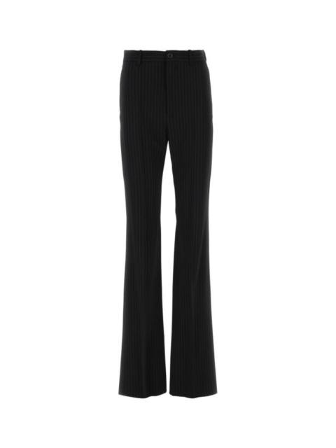 Balenciaga Woman Embroidered Stretch Wool Pant
