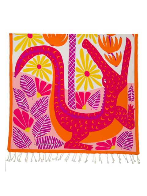 Other Designers Inoui Editions Pink Fouta 100 Mangrove Print Towel