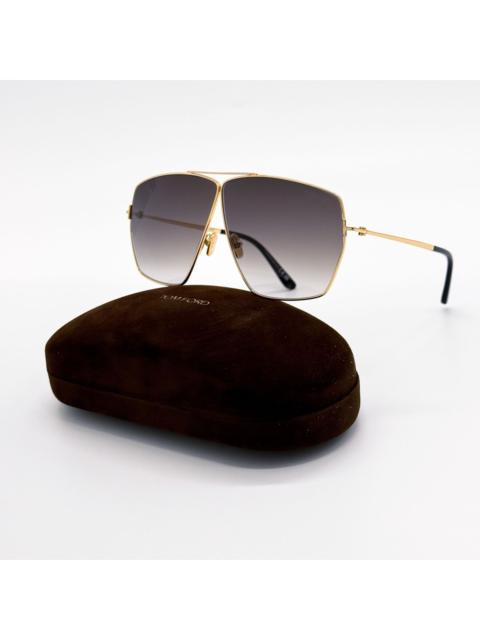 TOM FORD NEW TOM FORD STELLA TF1185 30B SUNGLASSES GOLD UNISEX FT1185