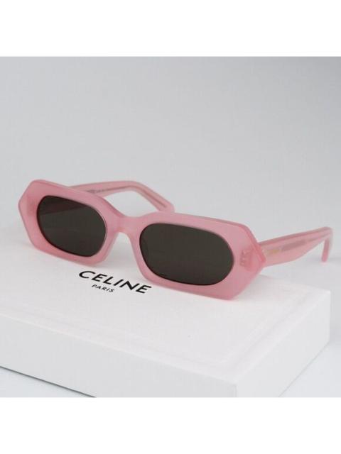 CELINE NEW Celine CL40243I 72J Shiny Opal Pink Brown  Rectangle Women Sunglasses