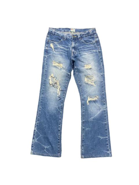 Other Designers If Six Was Nine - Ozz-First Pinball Denim Flare Jeans Trashed