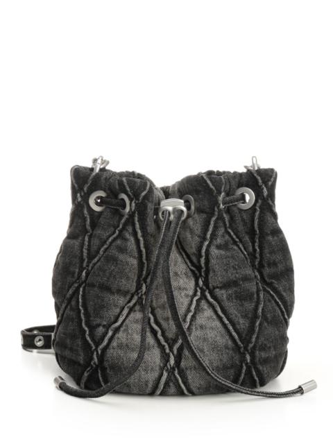 Diesel Charm-D S-Bucket Bag Crossbody Bags Grey