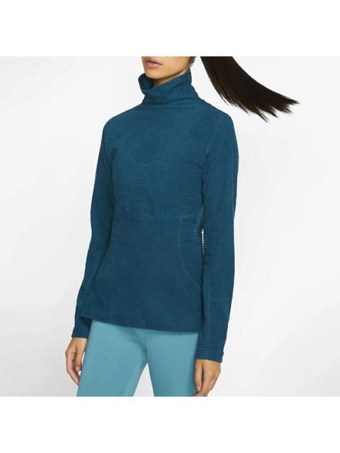 Nike Nike Pro BV5558-347 Hyperwarm Velour High Neck Top dark Turquoise XS NWT