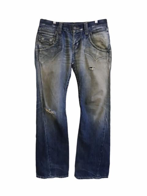 Other Designers Distressed Denim - PPFM Twisted Leg Distressed Jeans