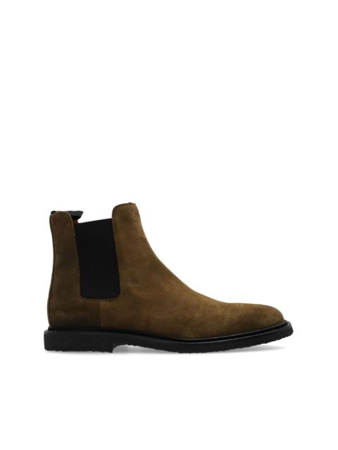 waxed suede Chelsea boots