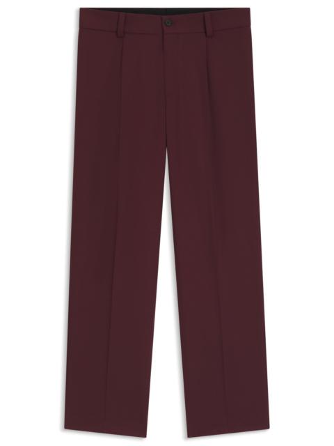 HUGO MODERN-FIT TROUSERS IN STRETCH TWILL WITH FRONT CREASE