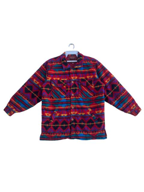 Other Designers Japanese Brand - 90s Pola Fleece navajo aztec button up copeland shirt jacket