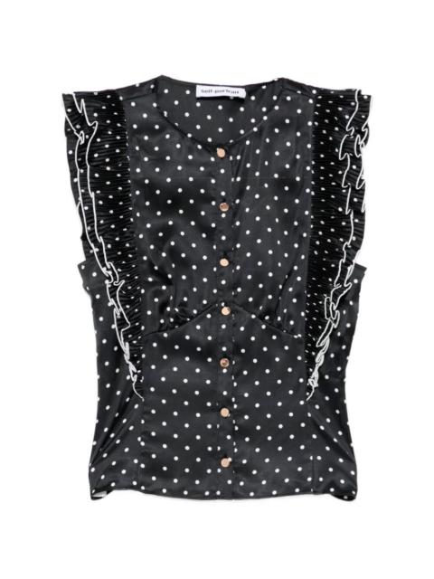 self-portrait Self-Portrait Women Polka Dot Frill Top