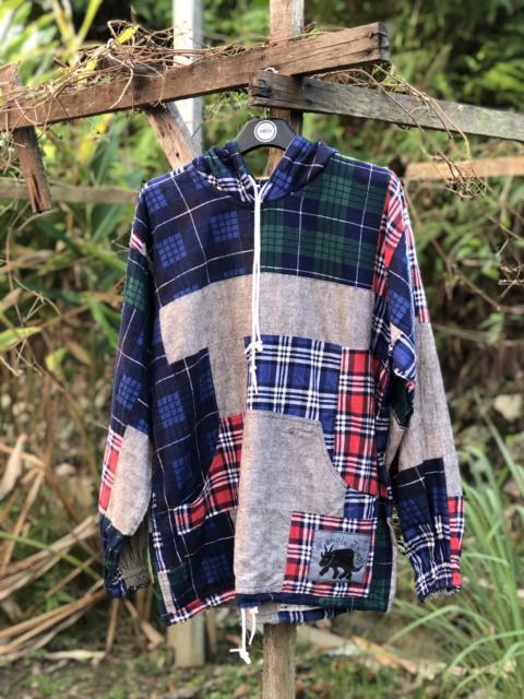 Other Designers Vintage - Handmade Patchwork Jumper Sweater Hoodie Multi Plaid