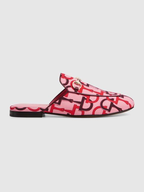 GUCCI Gucci Princetown Horsebit Print Slippers