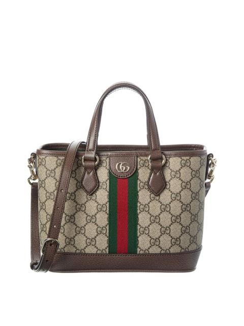 GUCCI Gucci Ophidia Small GG Supreme Canvas & Leather Tote