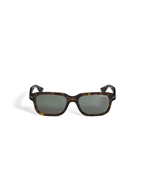 Montblanc RECTANGULAR SUNGLASSES WITH ACETATE HAVANA FRAME