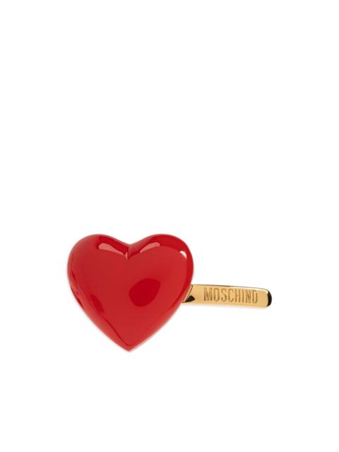 Moschino heart hair clip