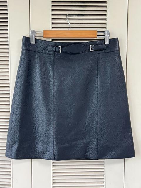 Hermès Hermes Herschel Black Leather Skirt