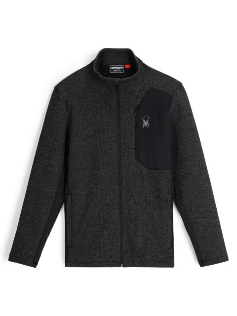 SPYDER Mens Bandit Full Zip Jacket - Limestone Black