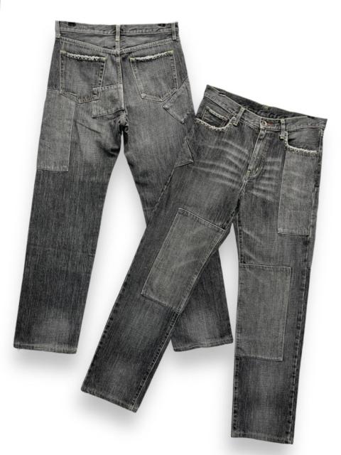 Other Designers Jun Takahashi - 🔥DOPE🔥 Vtg Black Patchwork Denim Undercover Style Jeans