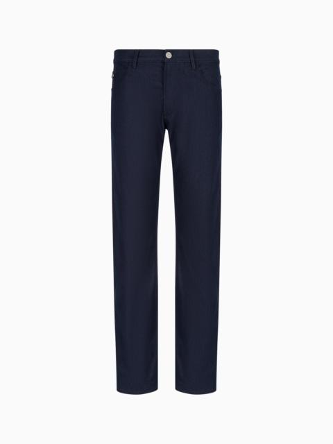 GIORGIO ARMANI Regular-fit, five-pocket trousers in stretch cotton
