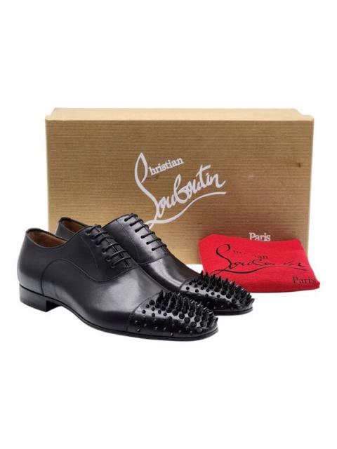 Christian Louboutin Christian Louboutin Spiked Gregossic Leather Oxford Shoes - Black EU 40 / US 7