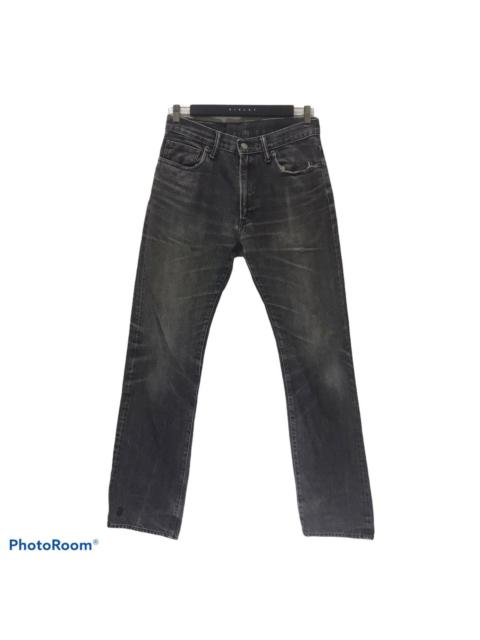 HOLLYWOOD RANCH MARKET - HR Market Faded Black Distressed Denim Selvedge Jeans