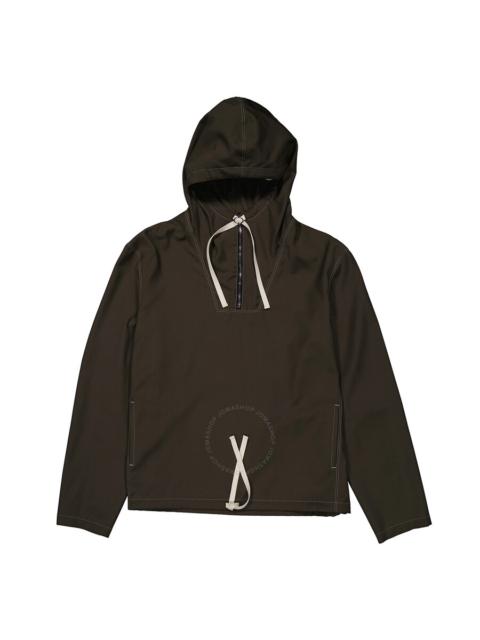 Other Designers Uniforme Men's Khaki Cool Wool Stitch Detail Hoodie