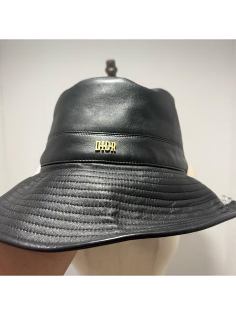 Dior Dior Lambskin Slogan Logo Bucket Hat