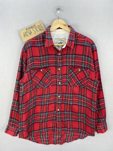 Japanese Brand - Red Tartan Plaid Flannel Shirt by June Collection Adventure