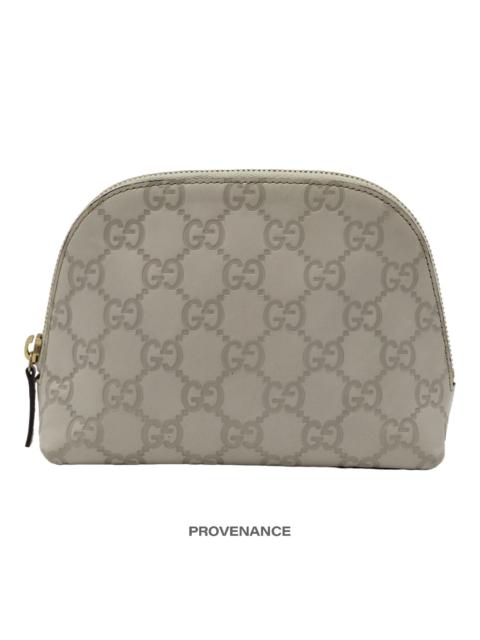 GUCCI Gucci Zip GG Cosmetic Pouch Bag - Chalk Guccissima