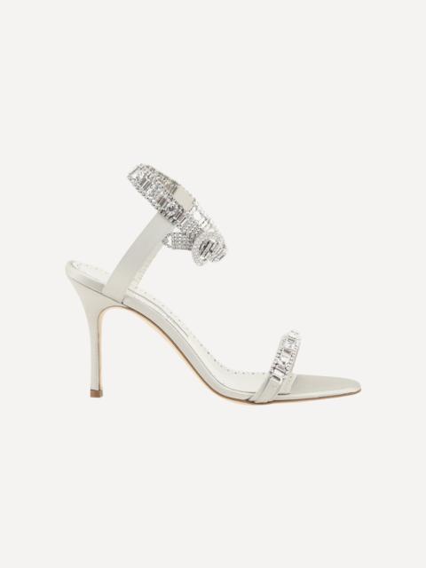 Manolo Blahnik Asasan Satin Sandals