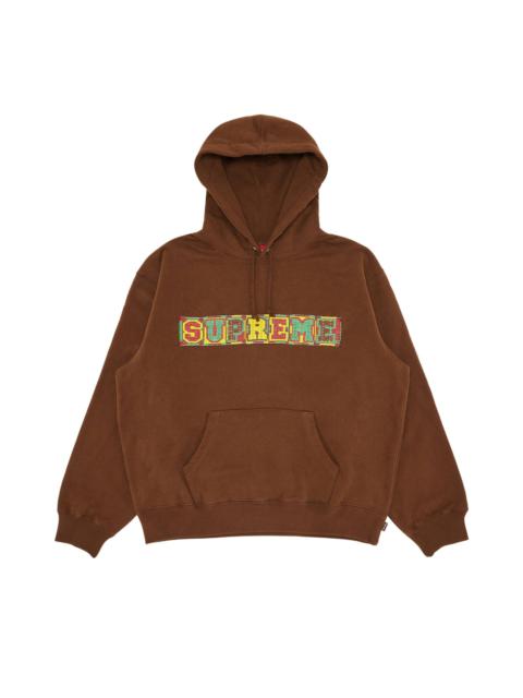 Supreme Supreme Beaded Hooded Sweatshirt 'Brown'