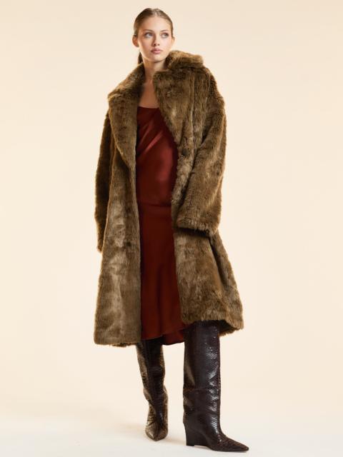 CYNTHIA ROWLEY Uptown Faux Fur Trench